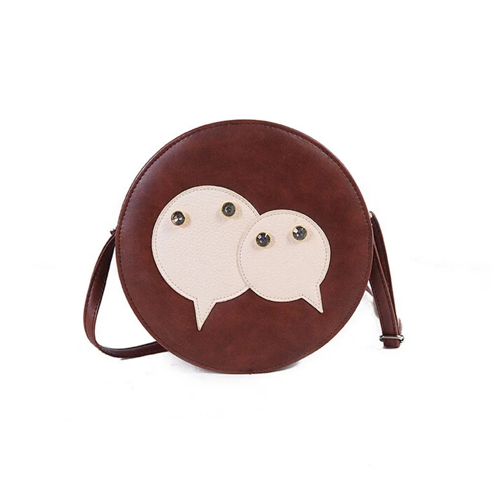 Women Messenger bags Circular Leather Hbag crossbody Shoulder Coin Bag women's hbags bag Clutch