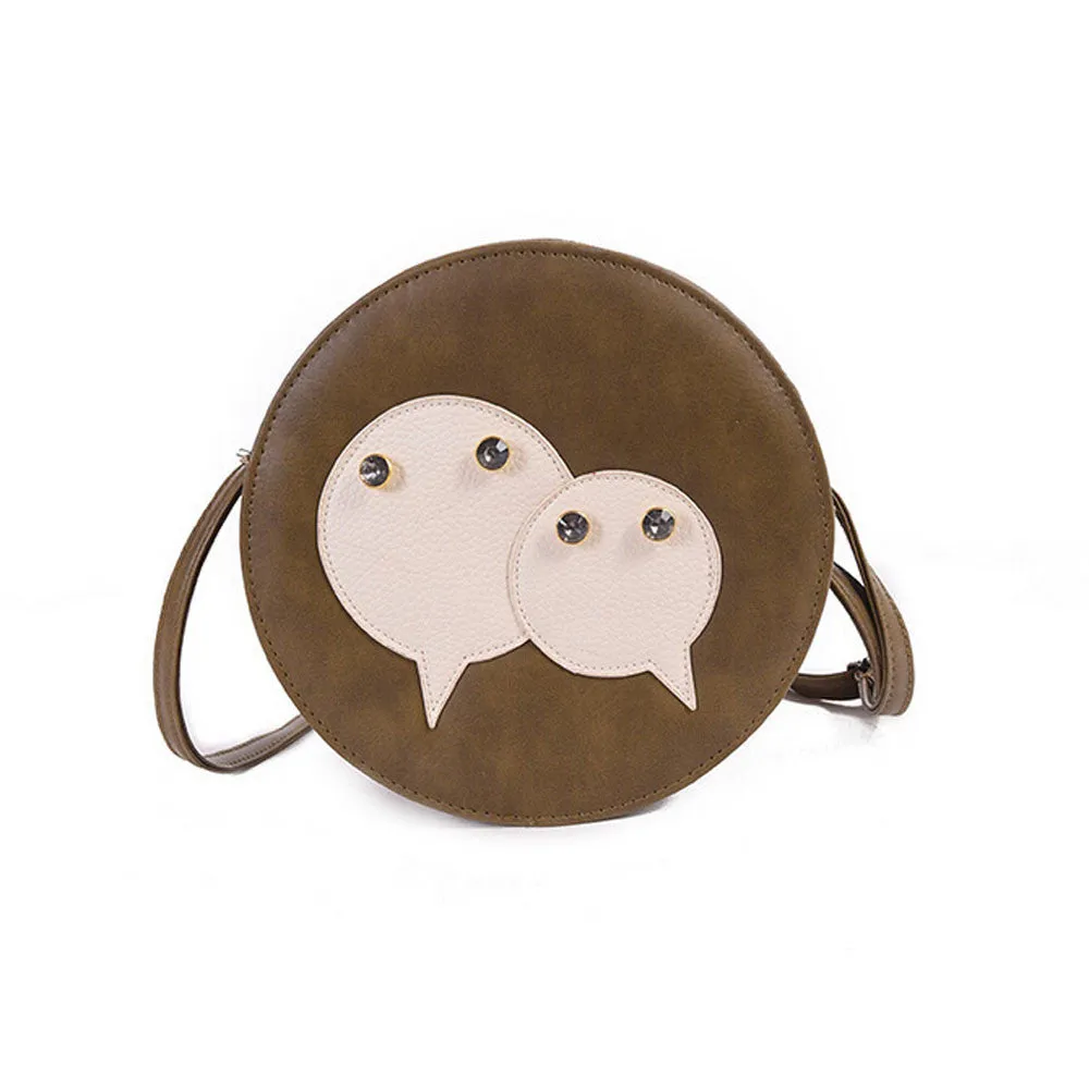 Women Messenger bags Circular Leather Hbag crossbody Shoulder Coin Bag women's hbags bag Clutch