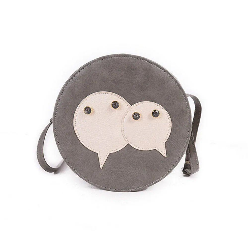 Women Messenger bags Circular Leather Hbag crossbody Shoulder Coin Bag women's hbags bag Clutch