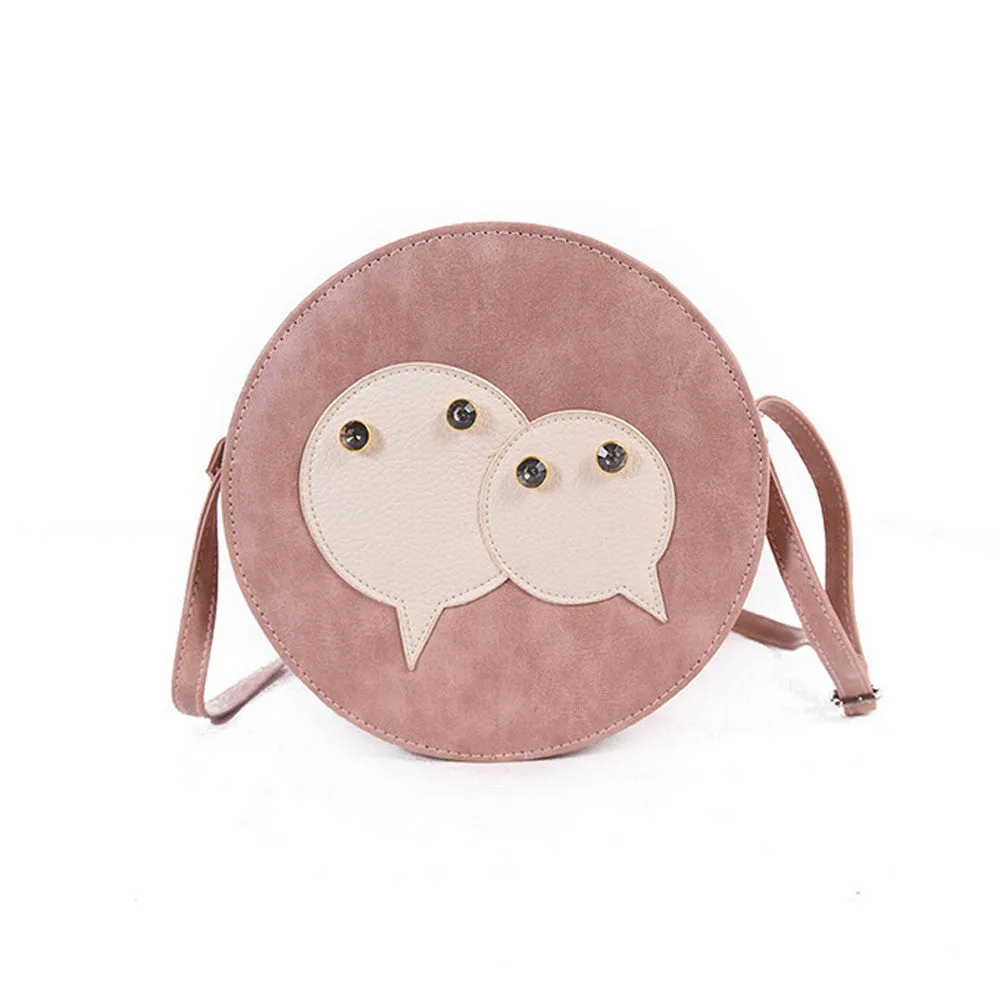 Women Messenger bags Circular Leather Hbag crossbody Shoulder Coin Bag women's hbags bag Clutch