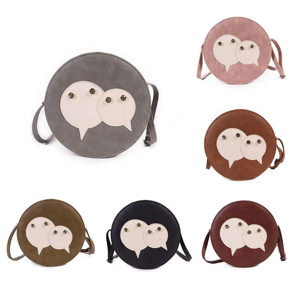 Women Messenger bags Circular Leather Hbag crossbody Shoulder Coin Bag women's hbags bag Clutch