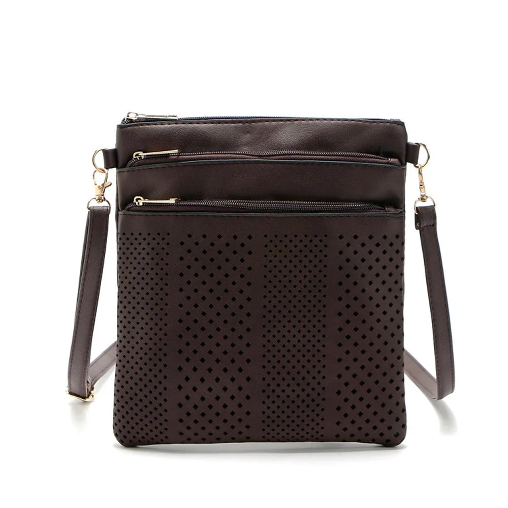 Women Messenger Bags Famous Hollow Out PU Leather Crossbody Shoulder Handbags bolsos femenina