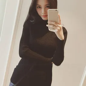 Women weater Women Cashmere Pullovers Long Sleeve half turtleneck sweater Cashmere Sweater Slim Knitwear Jumper SM6