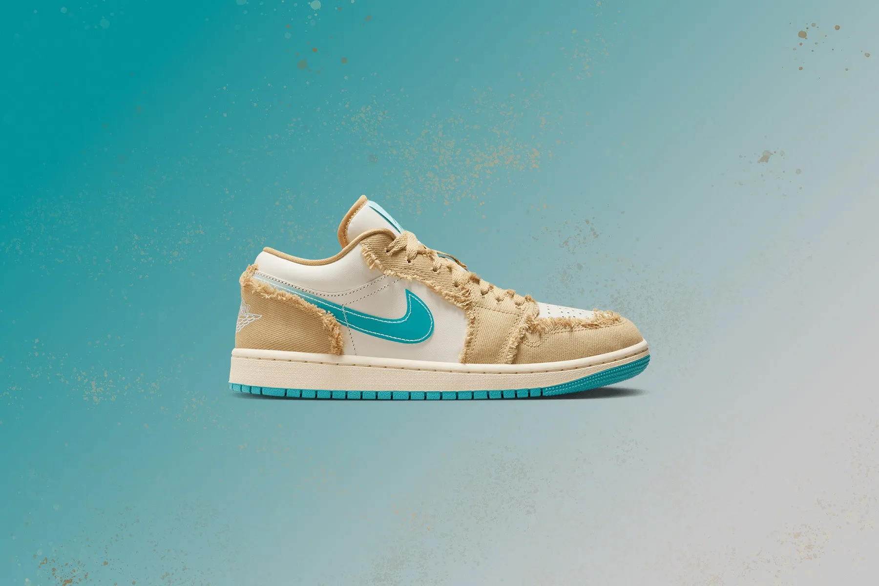 Women's  Air Jordan 1 Low 'Beachside' - Sesame/Dusty Cactus/Glacier Blue