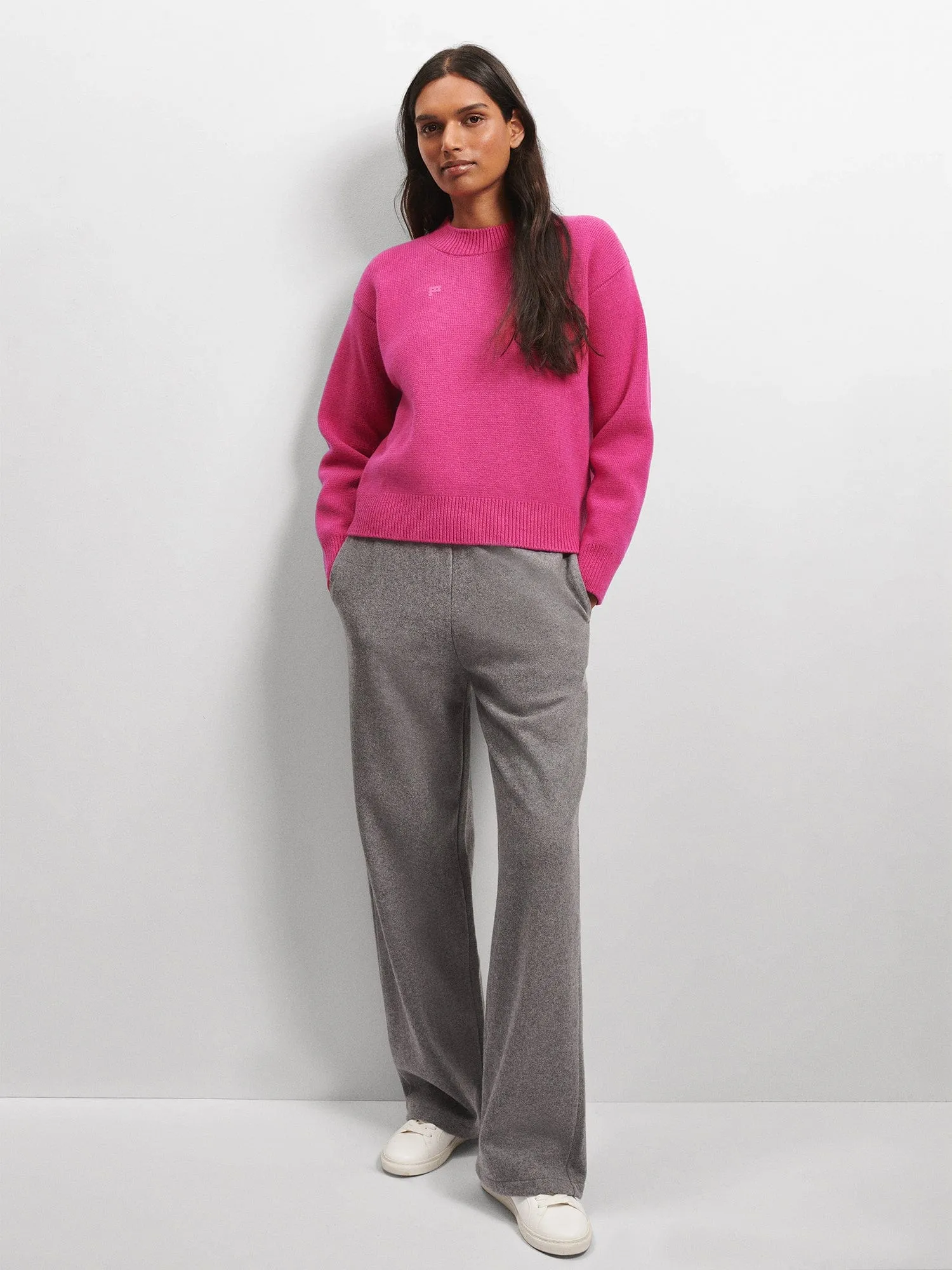 Women's Recycled Cashmere Sweater—tourmaline pink