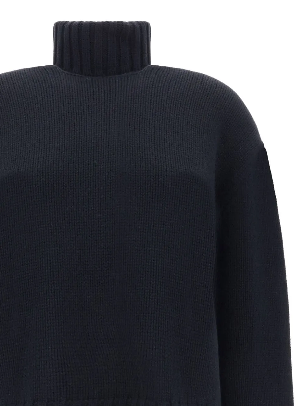 WOOL AND SILK BLEND TURTLENECK SWEATER