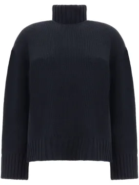 WOOL AND SILK BLEND TURTLENECK SWEATER