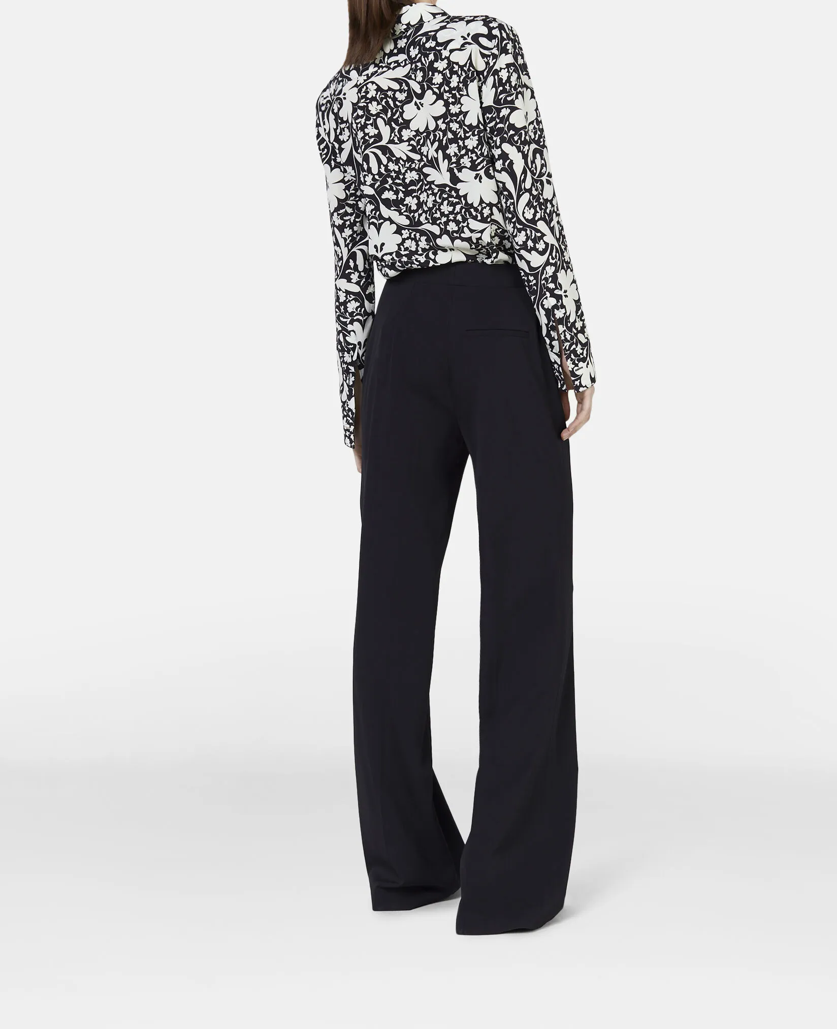 Wool Flannel Tailored Trousers