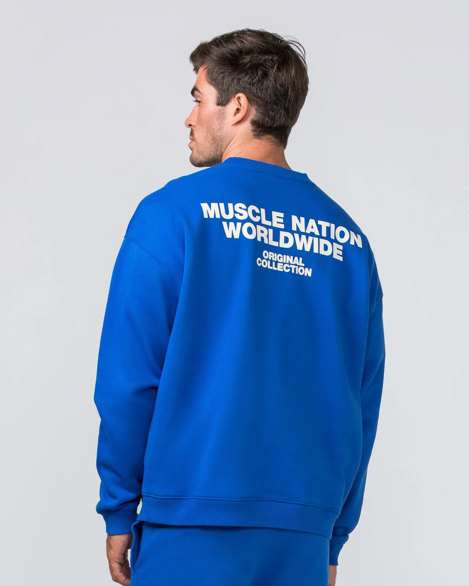 Worldwide Crew Pullover - Bondi Blue