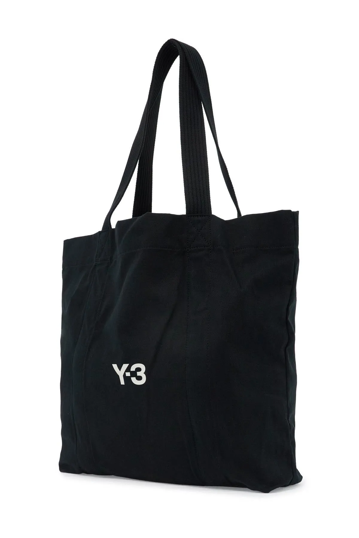 Y 3 Tote Bag With Logo Branding   Black